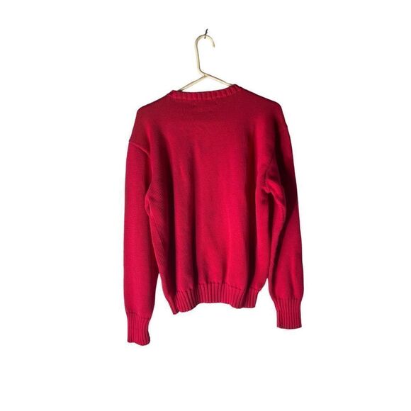Vintage Polo Ralph Lauren Men’s Crewneck Knit Sweater Raspberry Red Size Large - Picture 5 of 5